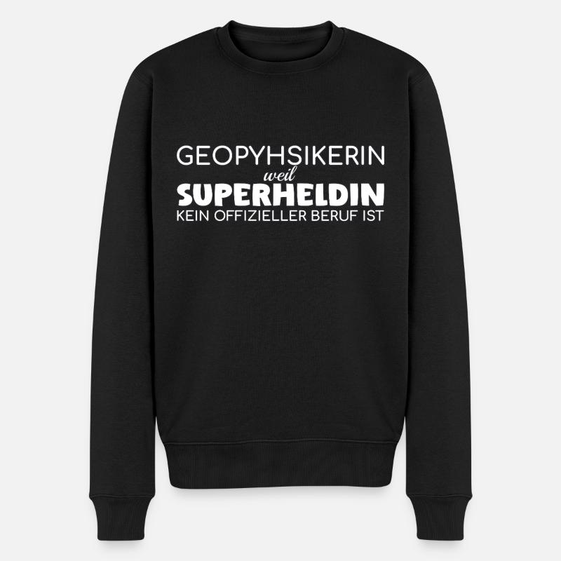 Géophysicienne, super-héroïne, géophysique - Pull Premium bio Homme - noir