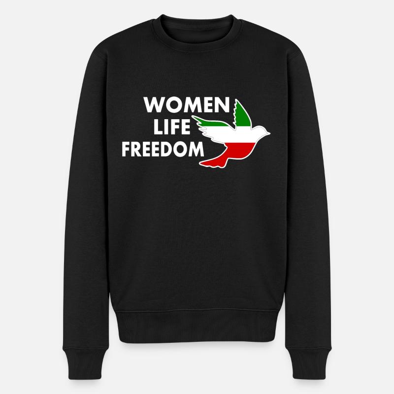 Women life freedom - Männer Premium Bio Pullover - Schwarz