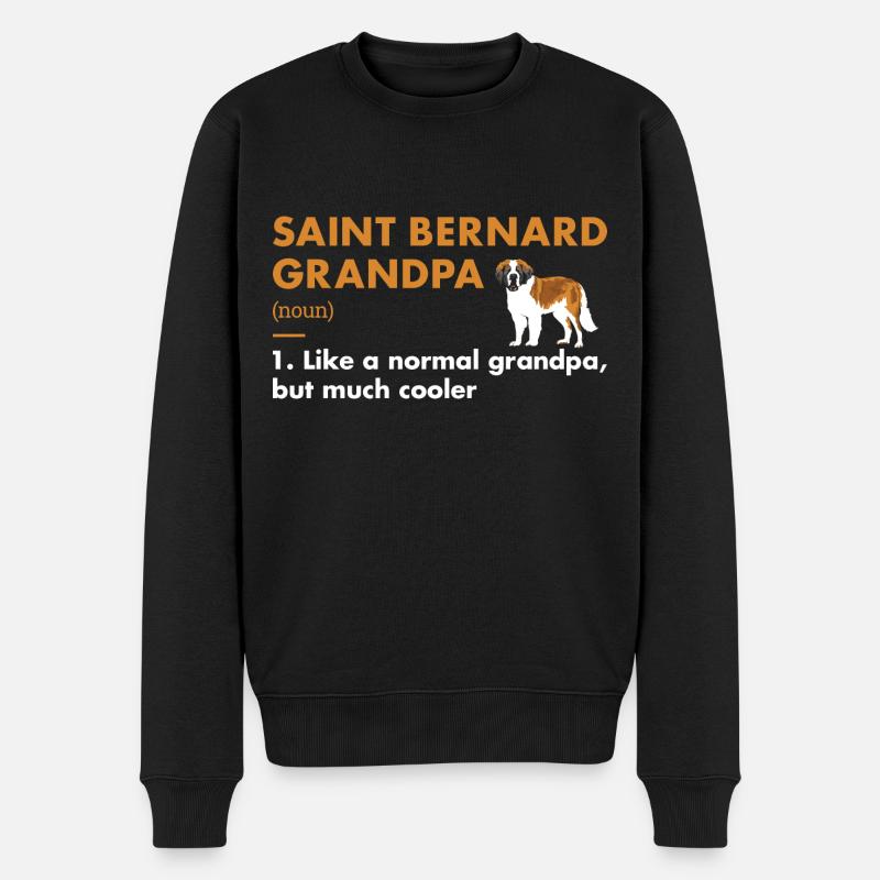 Définition de grand-père Saint-Bernard - Pull Premium bio Homme - noir