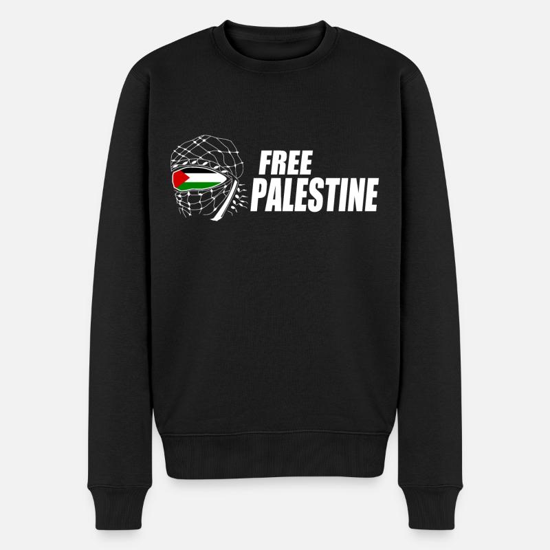 Free palestine - Pull Premium bio Homme - noir