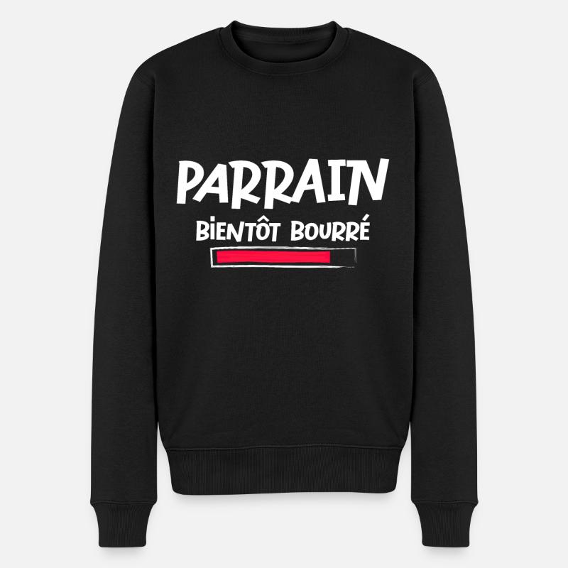 Parrain bientôt bourré alcool - Pull Premium bio Homme - noir