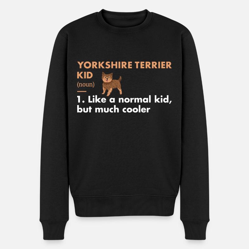 Yorkshire Terrier Kid Definition - Männer Premium Bio Pullover - Schwarz