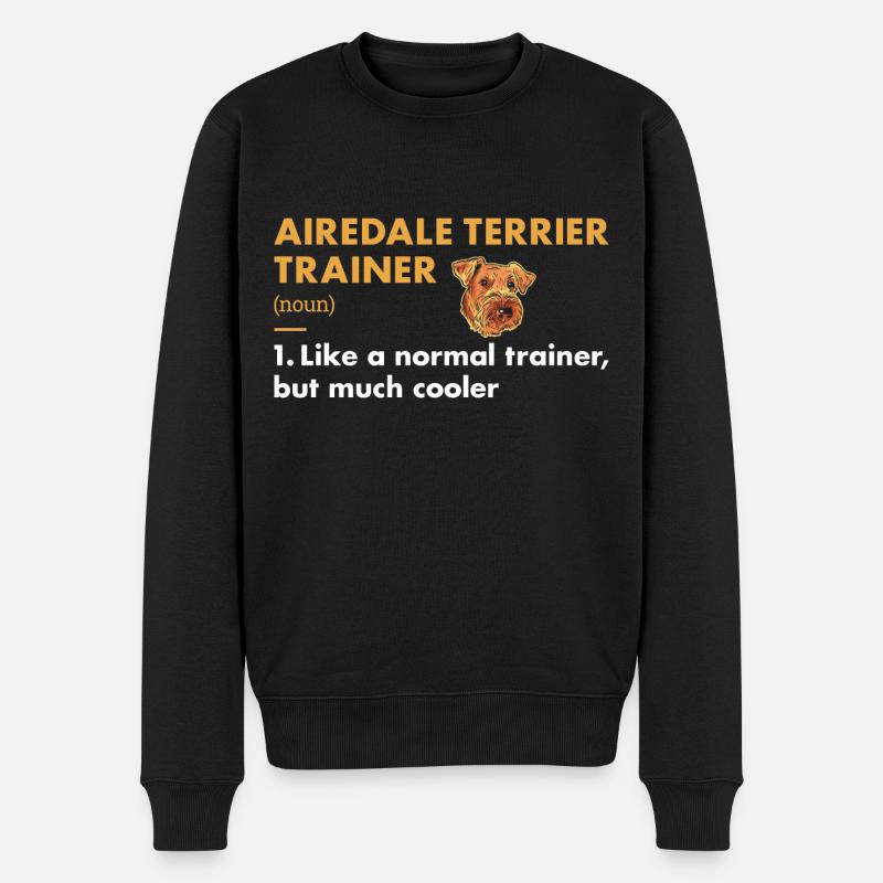 Airedale Terrier Dresseur Definiton - Pull Premium bio Homme - noir