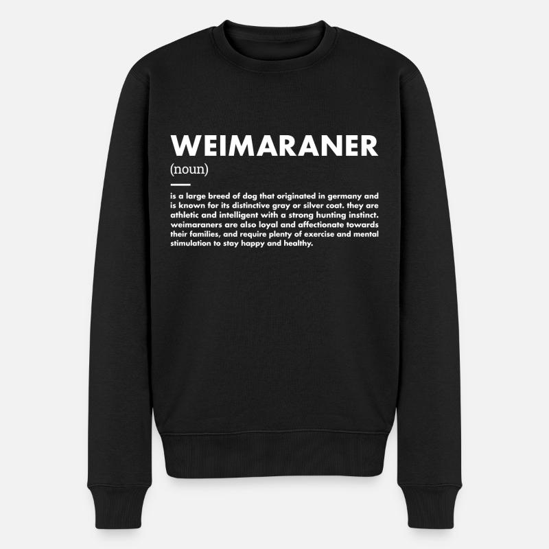 Weimaraner Definition - Männer Premium Bio Pullover - Schwarz