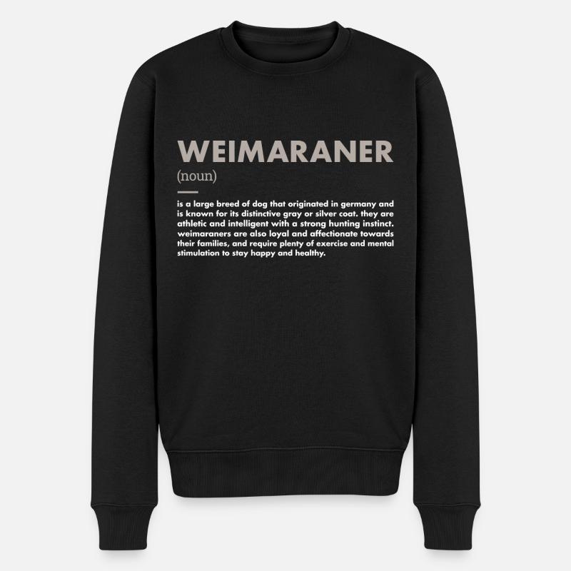 Weimaraner Definition - Männer Premium Bio Pullover - Schwarz