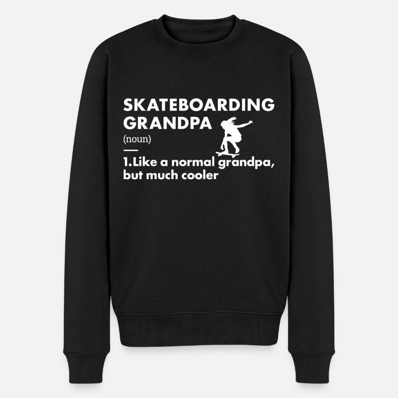 Sport Grand-père Skateboard - Pull Premium bio Homme - noir