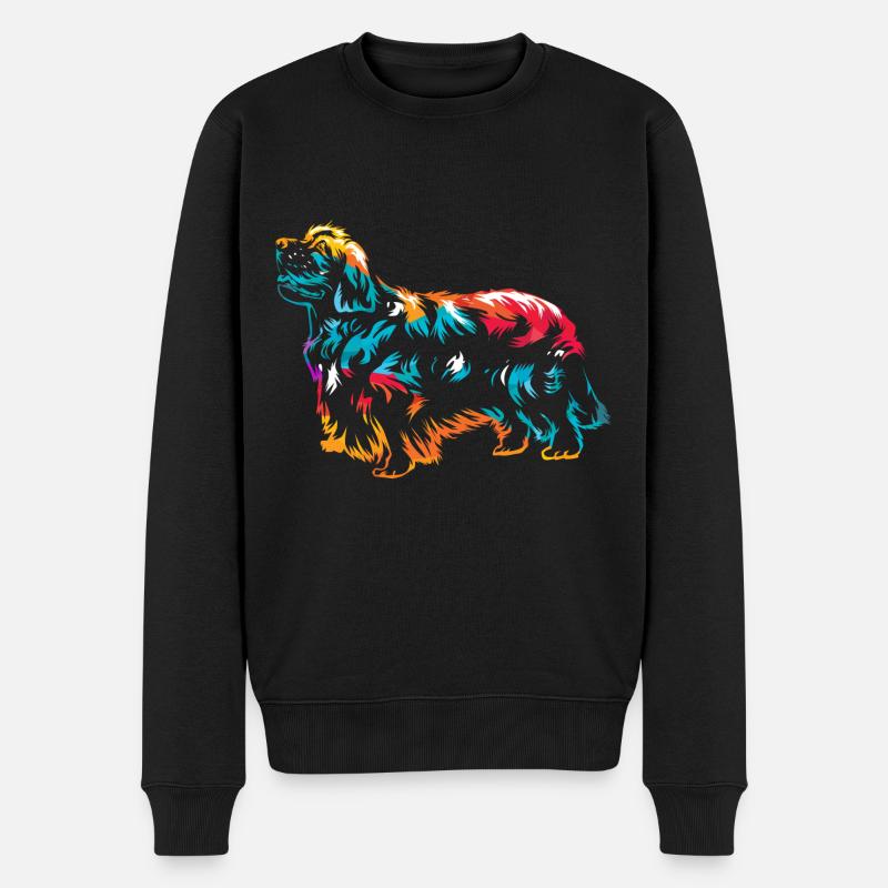 Clumber Spaniel - Männer Premium Bio Pullover - Schwarz