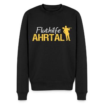 Fluthilfe Ahrtal Flut Helfer Hochwasser Eimerkette - Männer Premium Bio Pullover - Schwarz - Vorne - Nico (187cm)