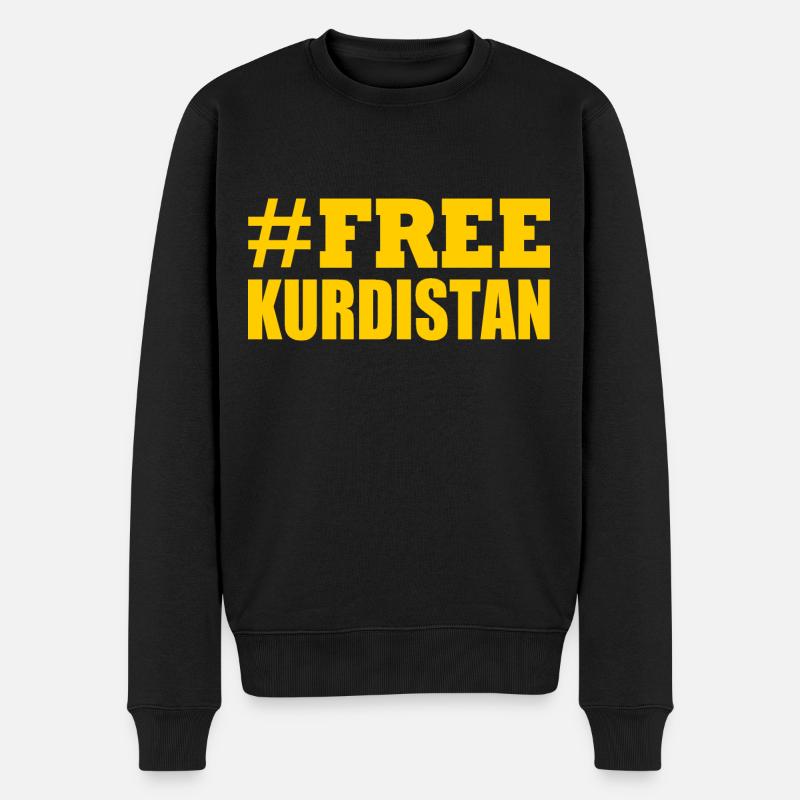 Free Kurdistan - Männer Premium Bio Pullover - Schwarz