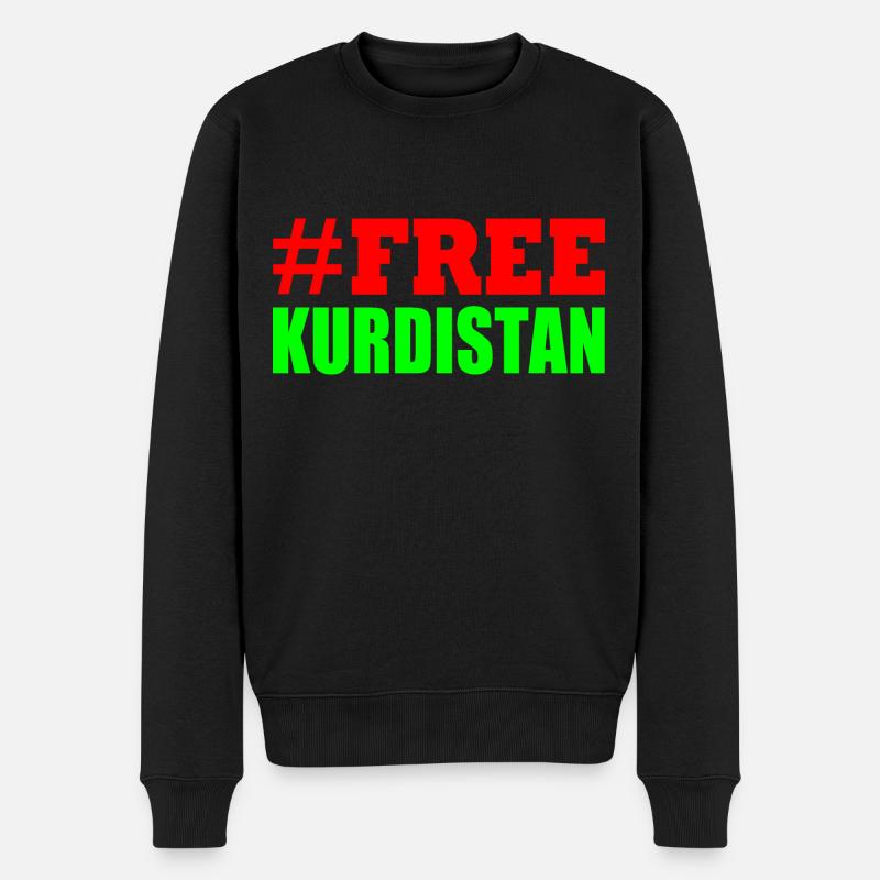 Free Kurdistan - Männer Premium Bio Pullover - Schwarz
