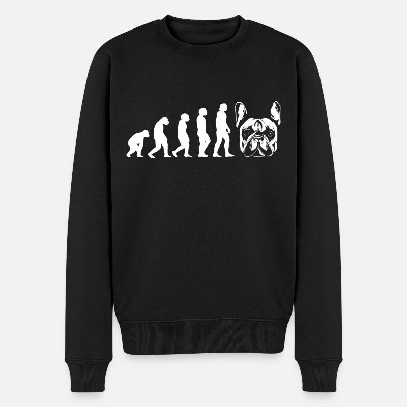 Evolution Bouledogue Français - Pull Premium bio Homme - noir