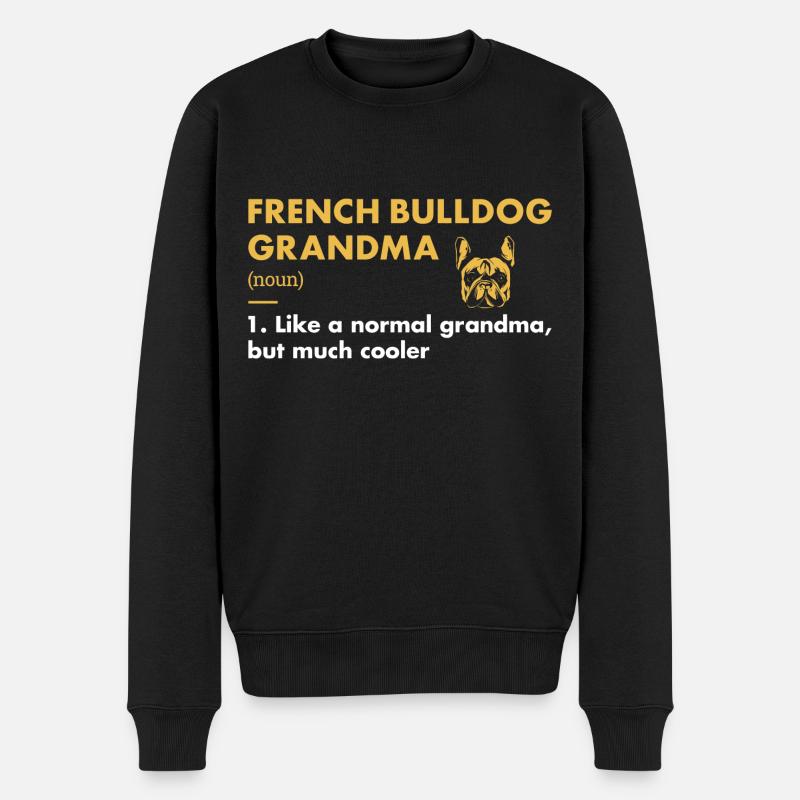 Définition de grand-mère bouledogue française - Pull Premium bio Homme - noir