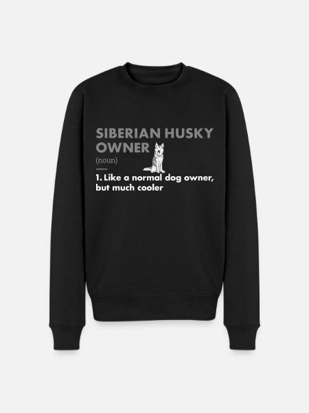 Siberian Husky Owner Definition - Men's Premium Organic Jumper - black