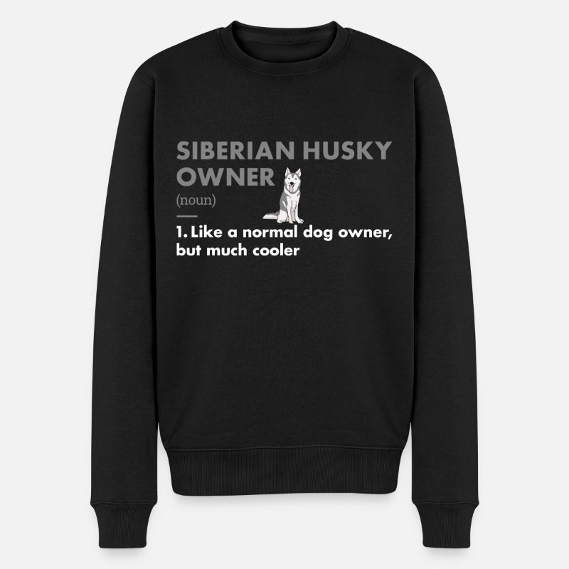 Husky sibérien Définition du propriétaire - Pull Premium bio Homme - noir