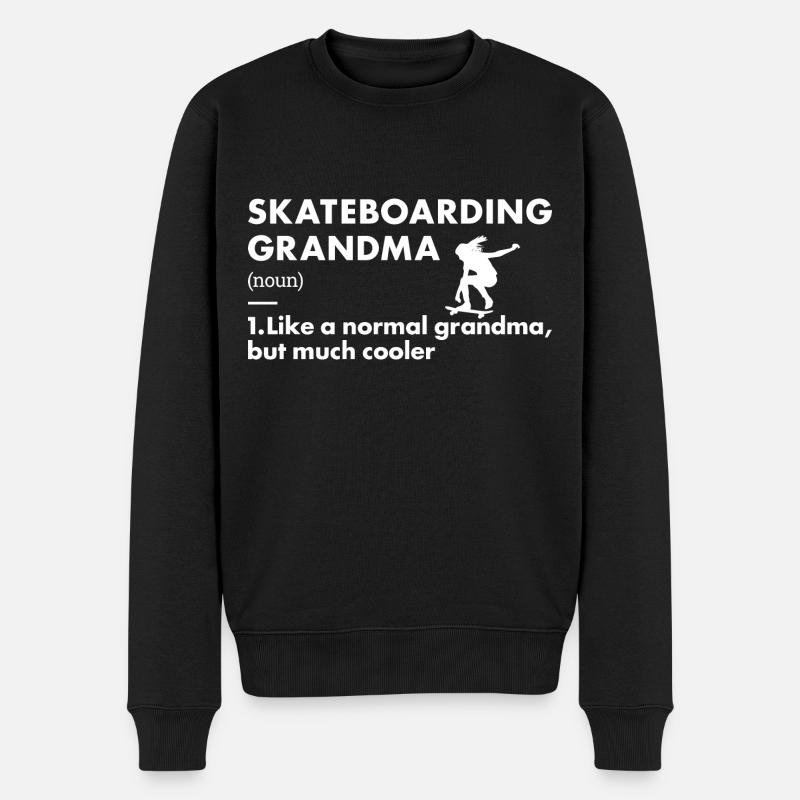 Sport Grand-mère Skateboard - Pull Premium bio Homme - noir