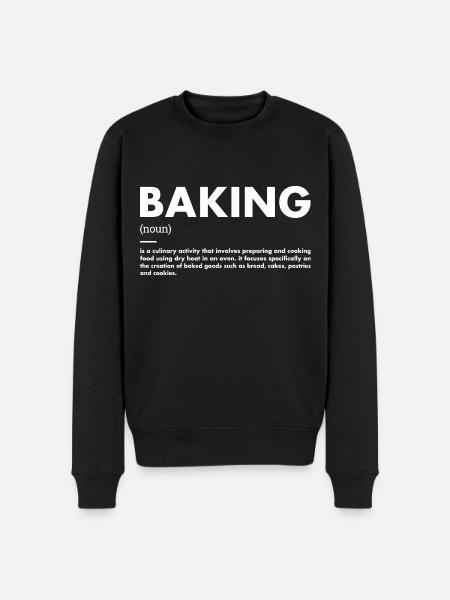 Baker Definition Baking - Men's Premium Organic Jumper - black