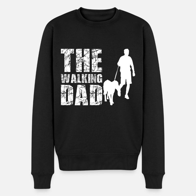 The walking dad - Männer Premium Bio Pullover - Schwarz