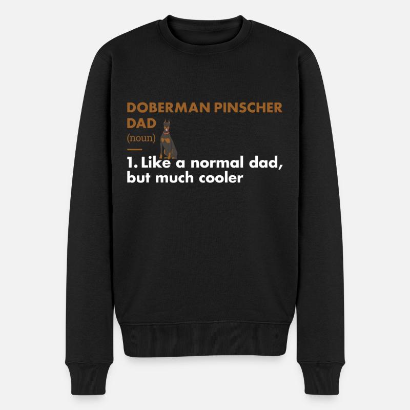 Doberman Pinscher Dad Définition - Pull Premium bio Homme - noir