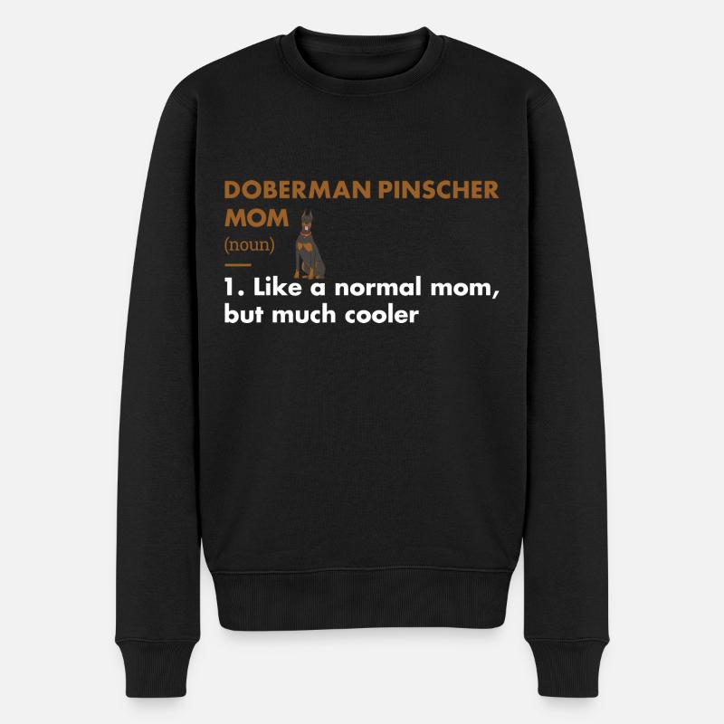 Doberman Pinscher Maman Définition - Pull Premium bio Homme - noir