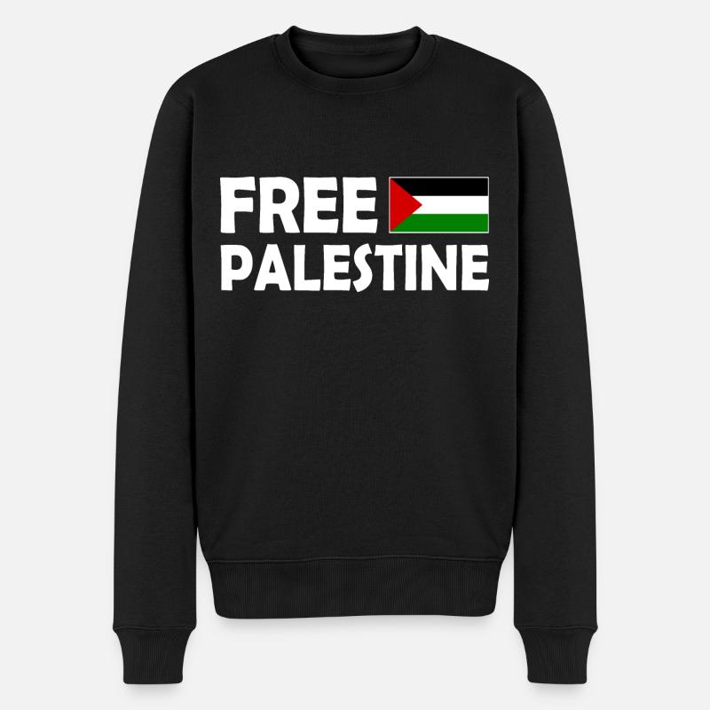 Free palestine - Pull Premium bio Homme - noir