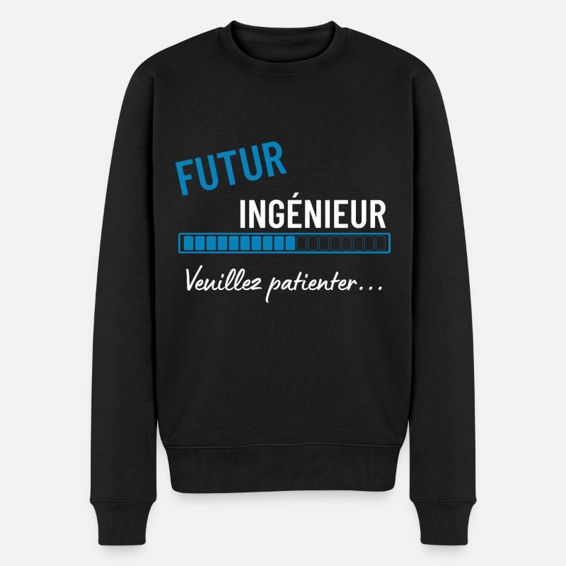 Futur ingénieur veuillez patienter ! cadeau - Pull Premium bio Homme - noir