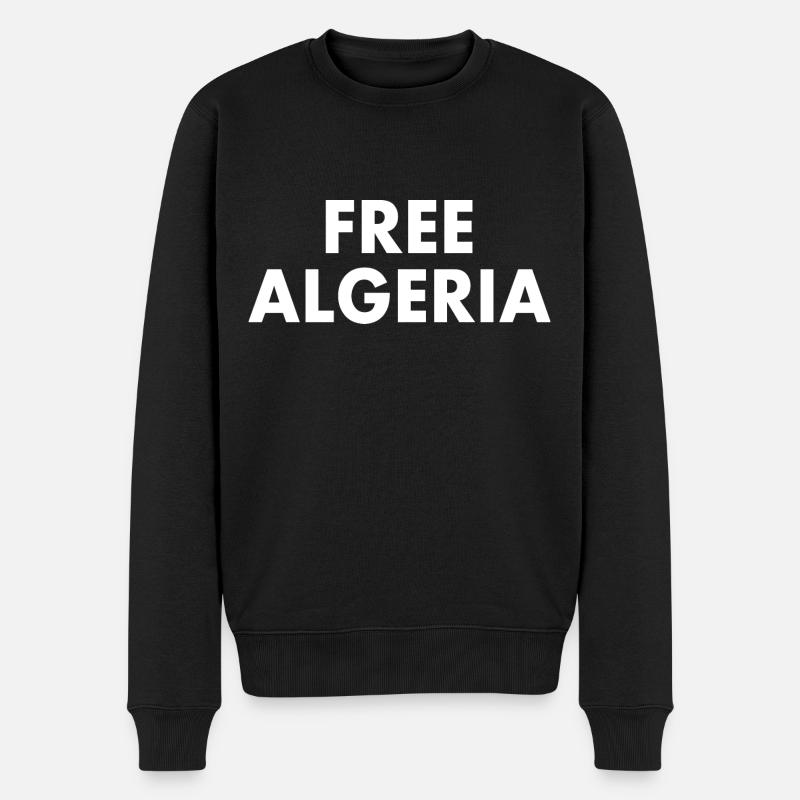 Algerien - Männer Premium Bio Pullover - Schwarz