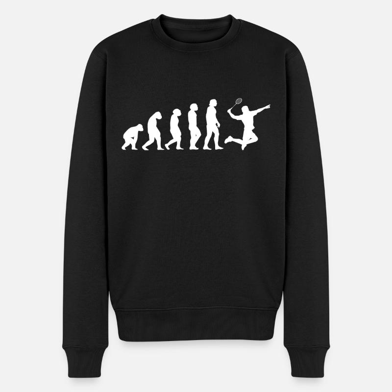 Sport Evolution Badminton - Men's Premium Organic Jumper - black