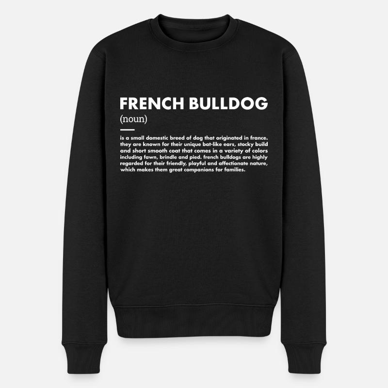 Définition du bouledogue français - Pull Premium bio Homme - noir