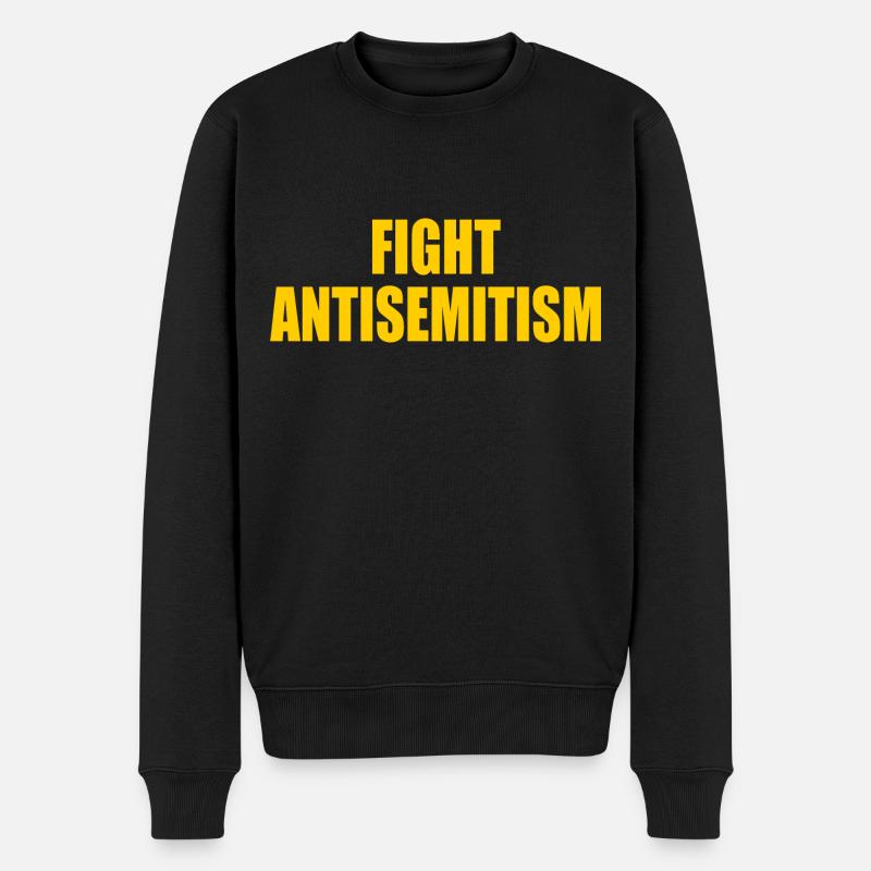 fight antisemitism - Männer Premium Bio Pullover - Schwarz