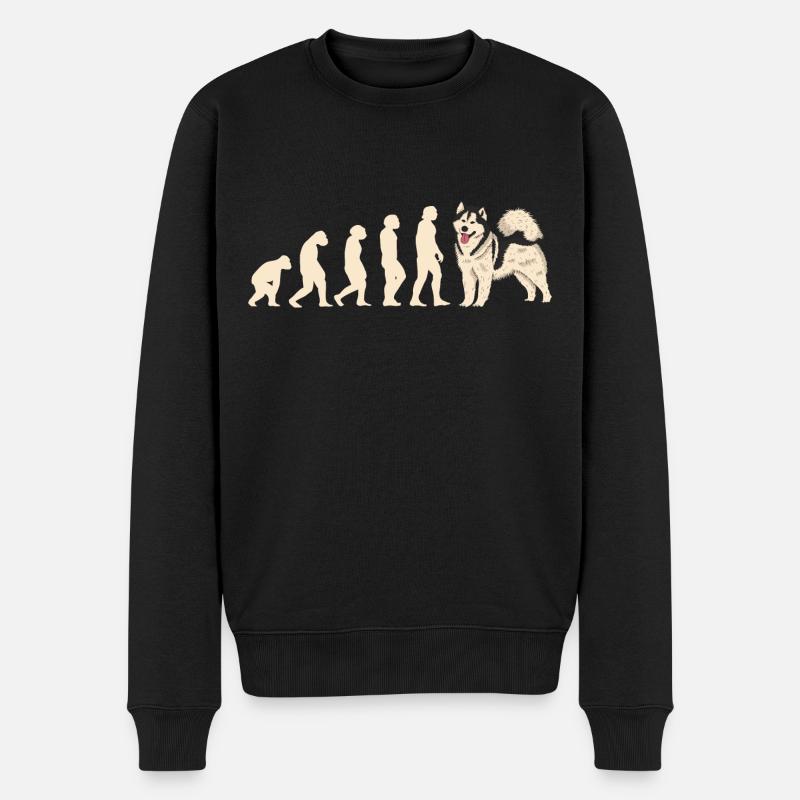 Evolution Alaskan Malamute - Men's Premium Organic Jumper - black