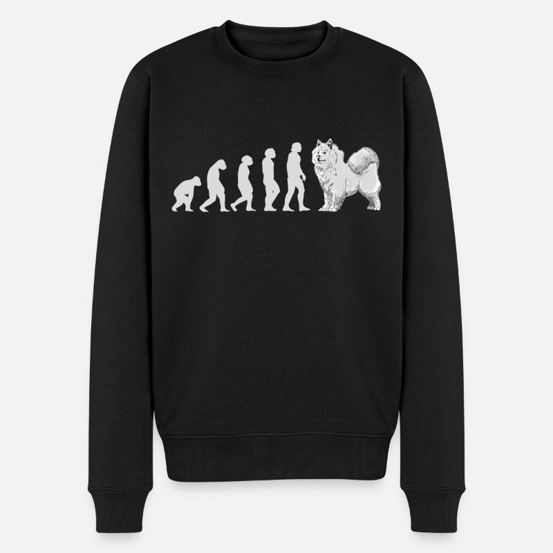 Evolution Samoyed - Men's Premium Organic Jumper - black