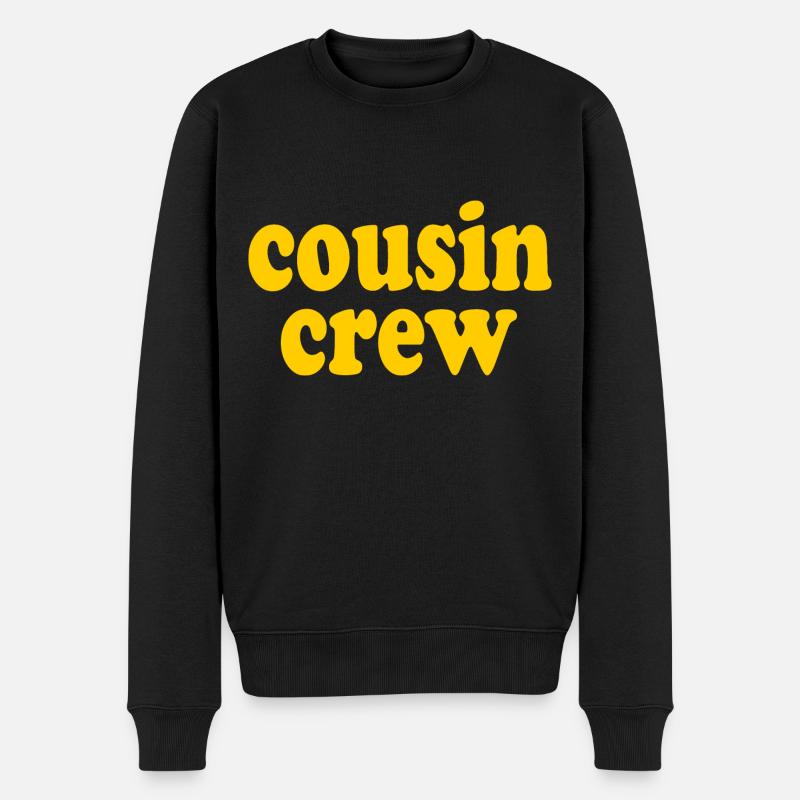 Cousin crew - Männer Premium Bio Pullover - Schwarz