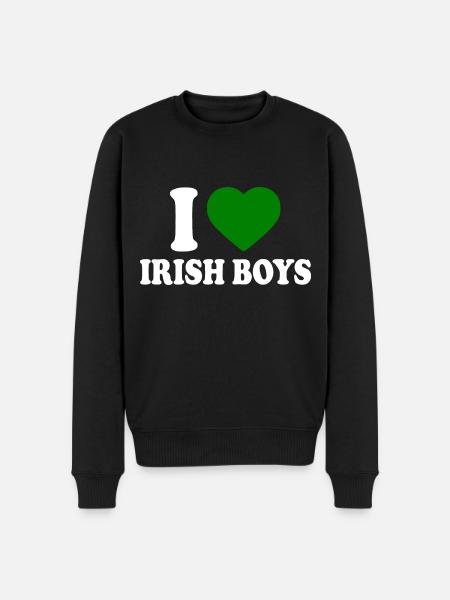 I love irish boys - Men's Premium Organic Jumper - black