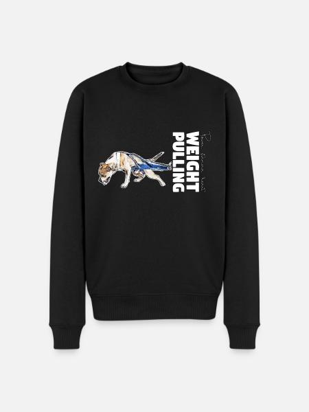 Power, stamina, heart - Weight Pulling - Männer Premium Bio Pullover - Schwarz