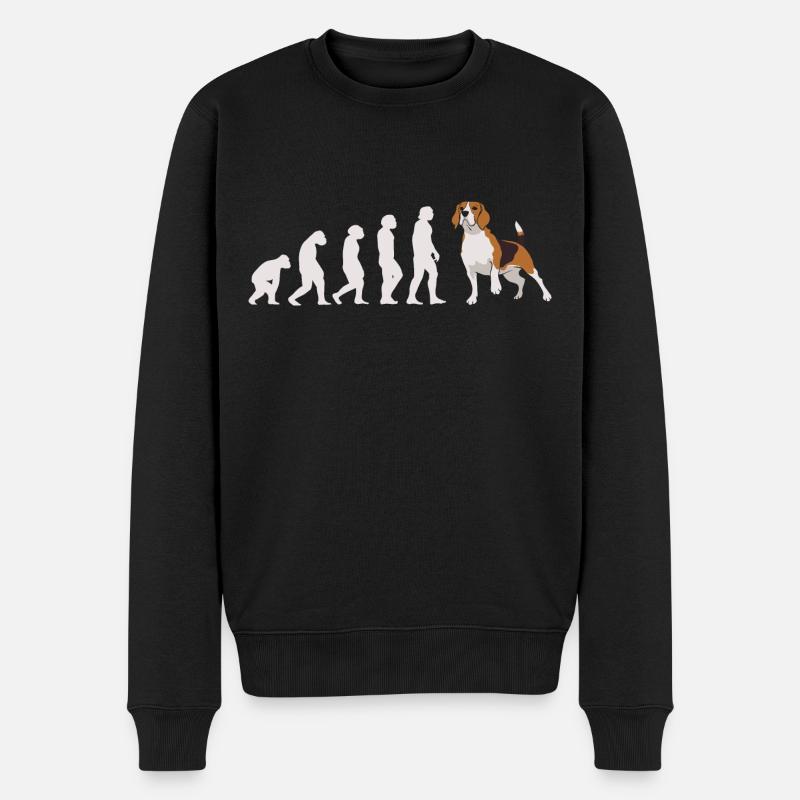 Evolution Beagle - Men's Premium Organic Jumper - black