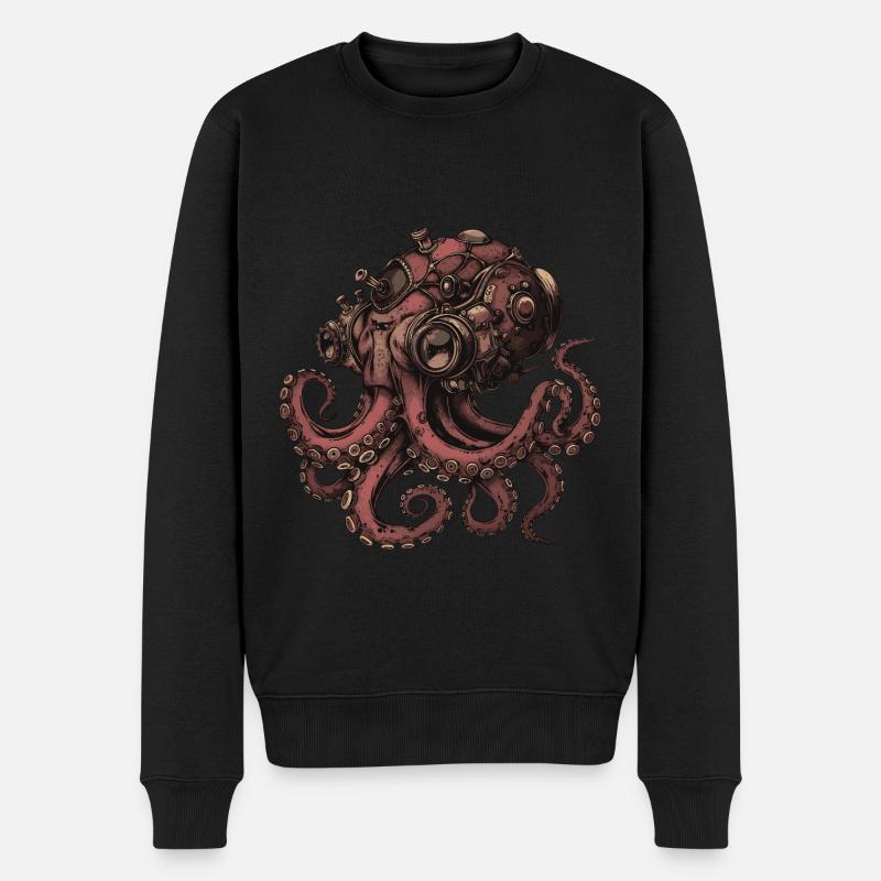 Steampunk Kraken - Pull Premium bio Homme - noir