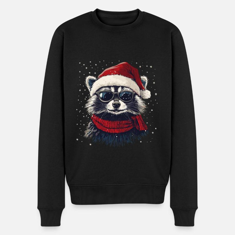 raton laveur de Noël - Pull Premium bio Homme - noir