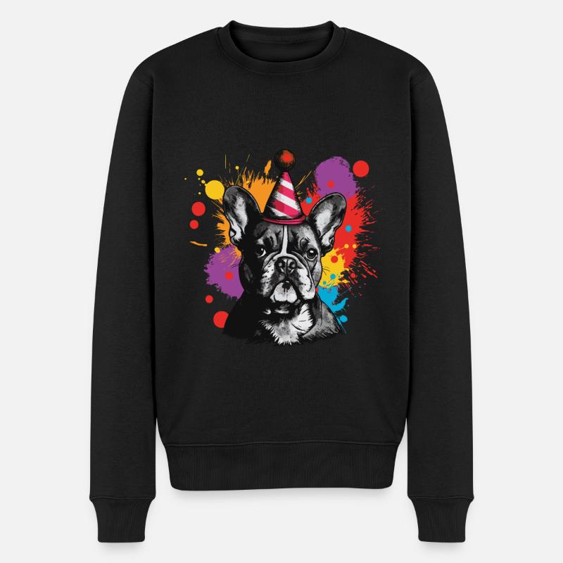 Fête du bouledogue français - Pull Premium bio Homme - noir