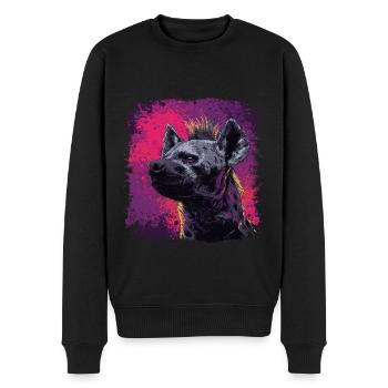 Punkrock Hyäne - Männer Premium Bio Pullover - Schwarz - Vorne - Nico (187cm)