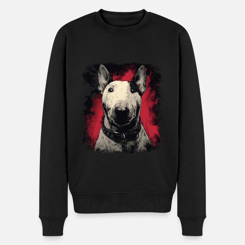 Bullterrier - Männer Premium Bio Pullover - Schwarz