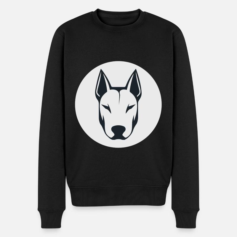 Bullterrier - Männer Premium Bio Pullover - Schwarz