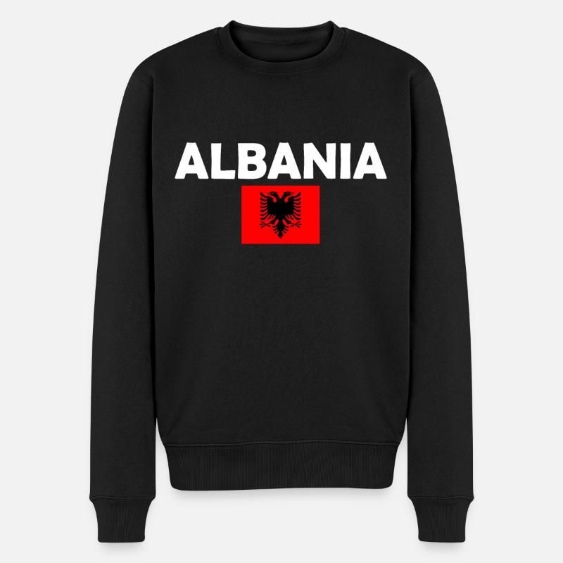 Albanien - Männer Premium Bio Pullover - Schwarz