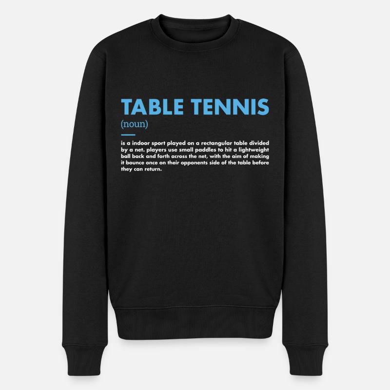 Sport Definition Table Tennis - Männer Premium Bio Pullover - Schwarz