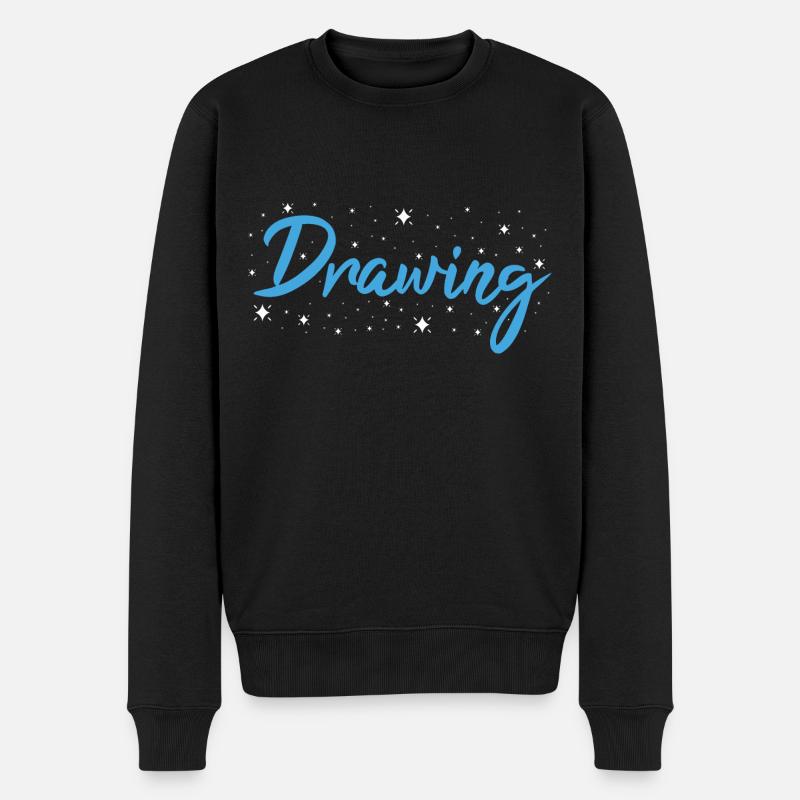 Dessin de tiroir - Pull Premium bio Homme - noir