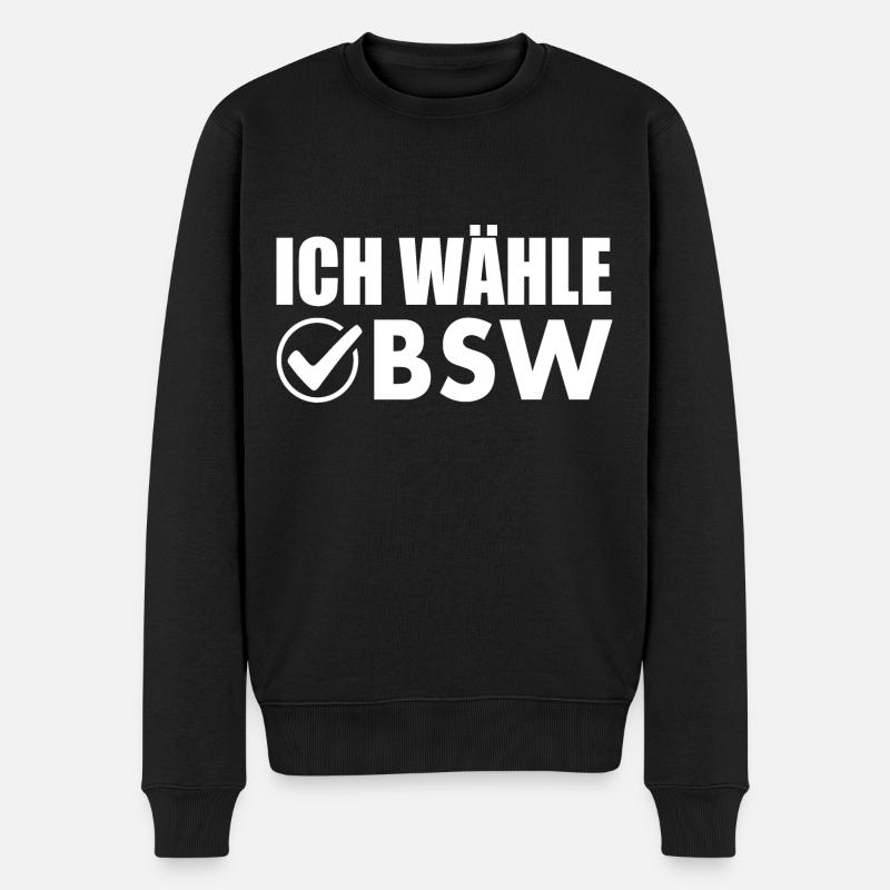 ich wähle bsw - Männer Premium Bio Pullover - Schwarz