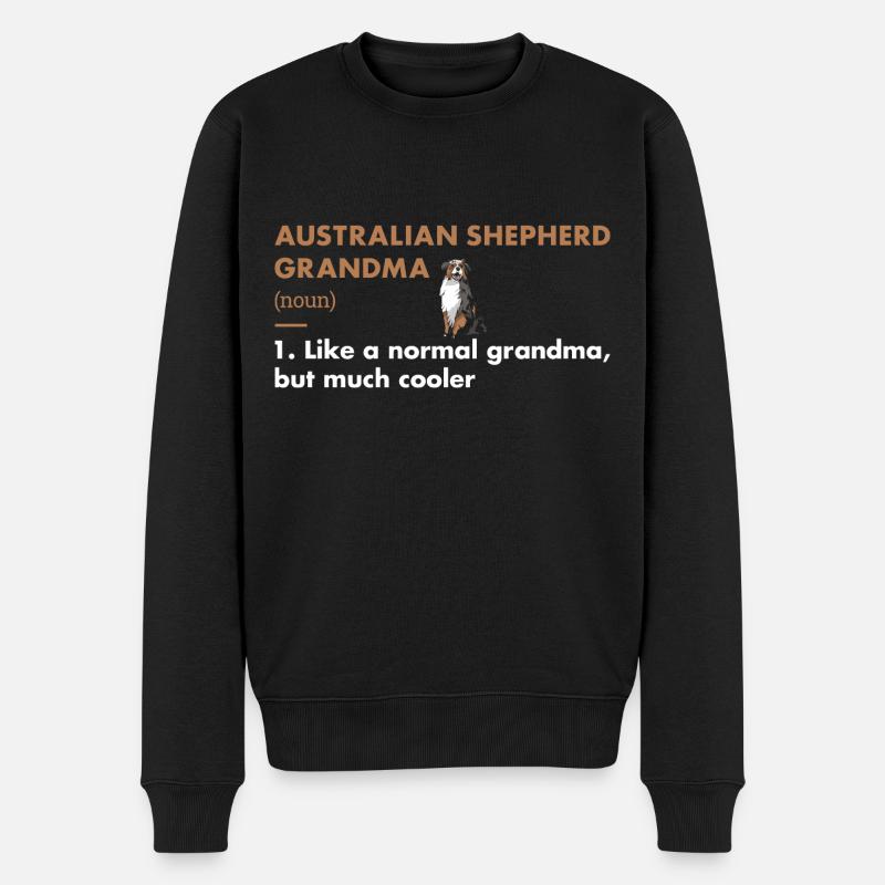 Chien Aussie Grand-mère Définition - Pull Premium bio Homme - noir