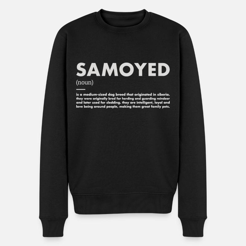 Samoyed Definition - Männer Premium Bio Pullover - Schwarz