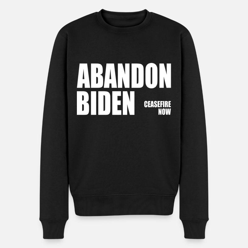 Abandon biden - Männer Premium Bio Pullover - Schwarz