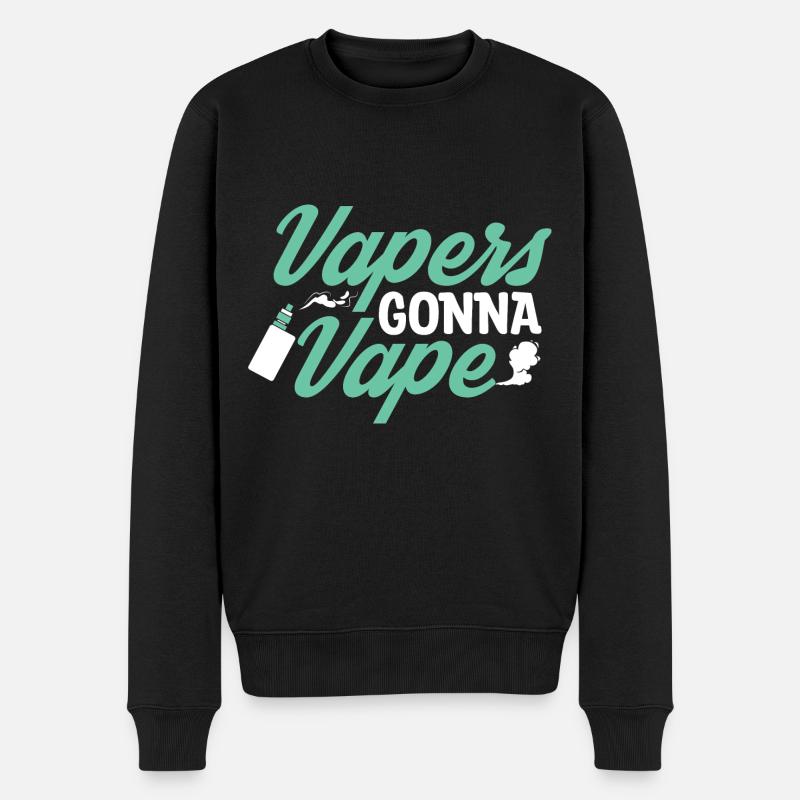 Elektro Zigarette E-Zigarette E-Shisha Vape - Männer Premium Bio Pullover - Schwarz