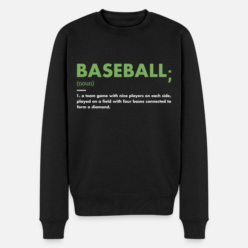 Sport Definition Baseball - Männer Premium Bio Pullover - Schwarz